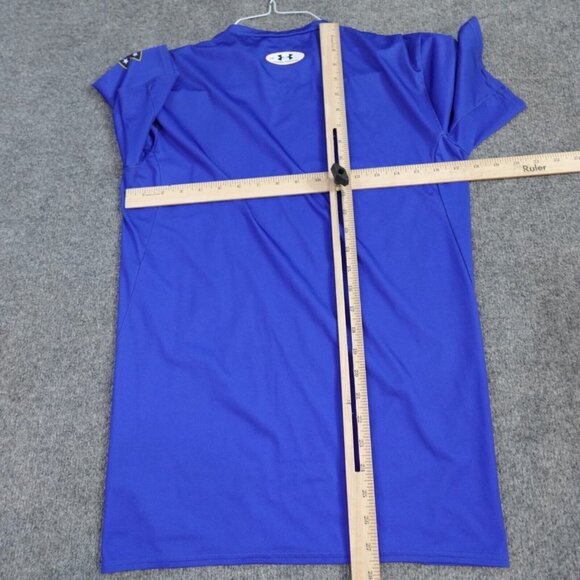 Under Armour Mens Superman Shirt Large Blue Compression Man of Steel - Picture 3 of 5